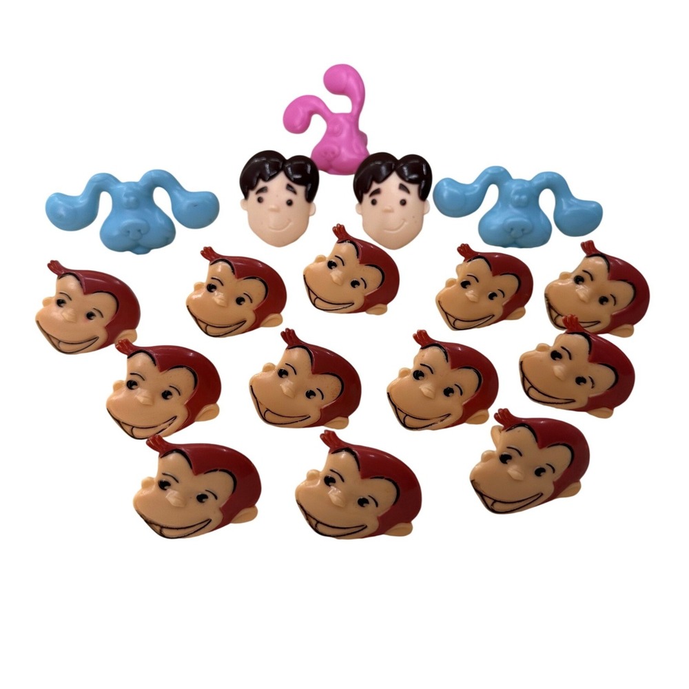 Bakery Crafts Cupcake Rings Lot 16 Curious George Blues Clues‎ Joe Magenta Party